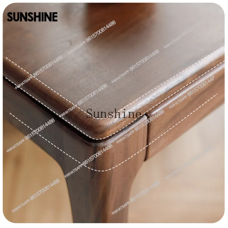 Simple and modern North American black walnut solid wood small coffee table sofa square tableX