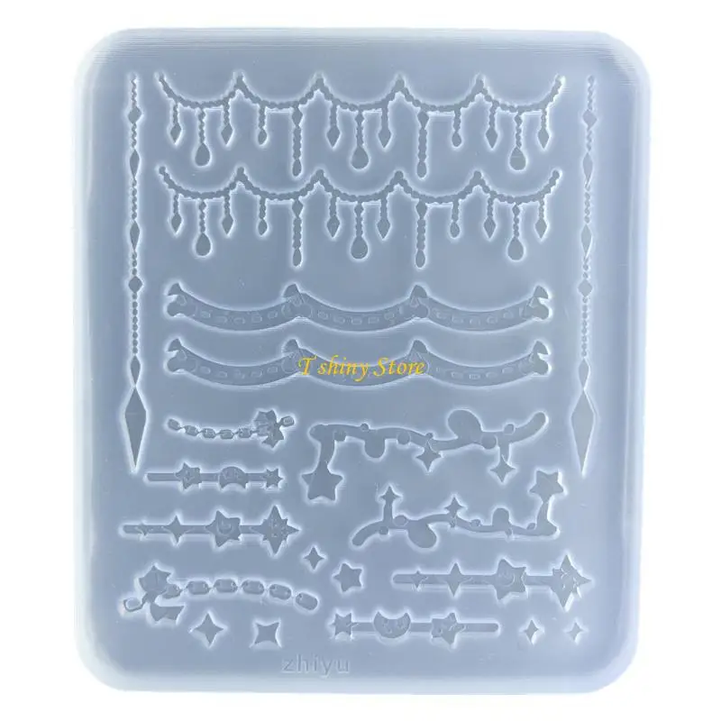 N58F Bowknot Star Tennis Silicone Mold Card Accessory Resin Mold Keychain