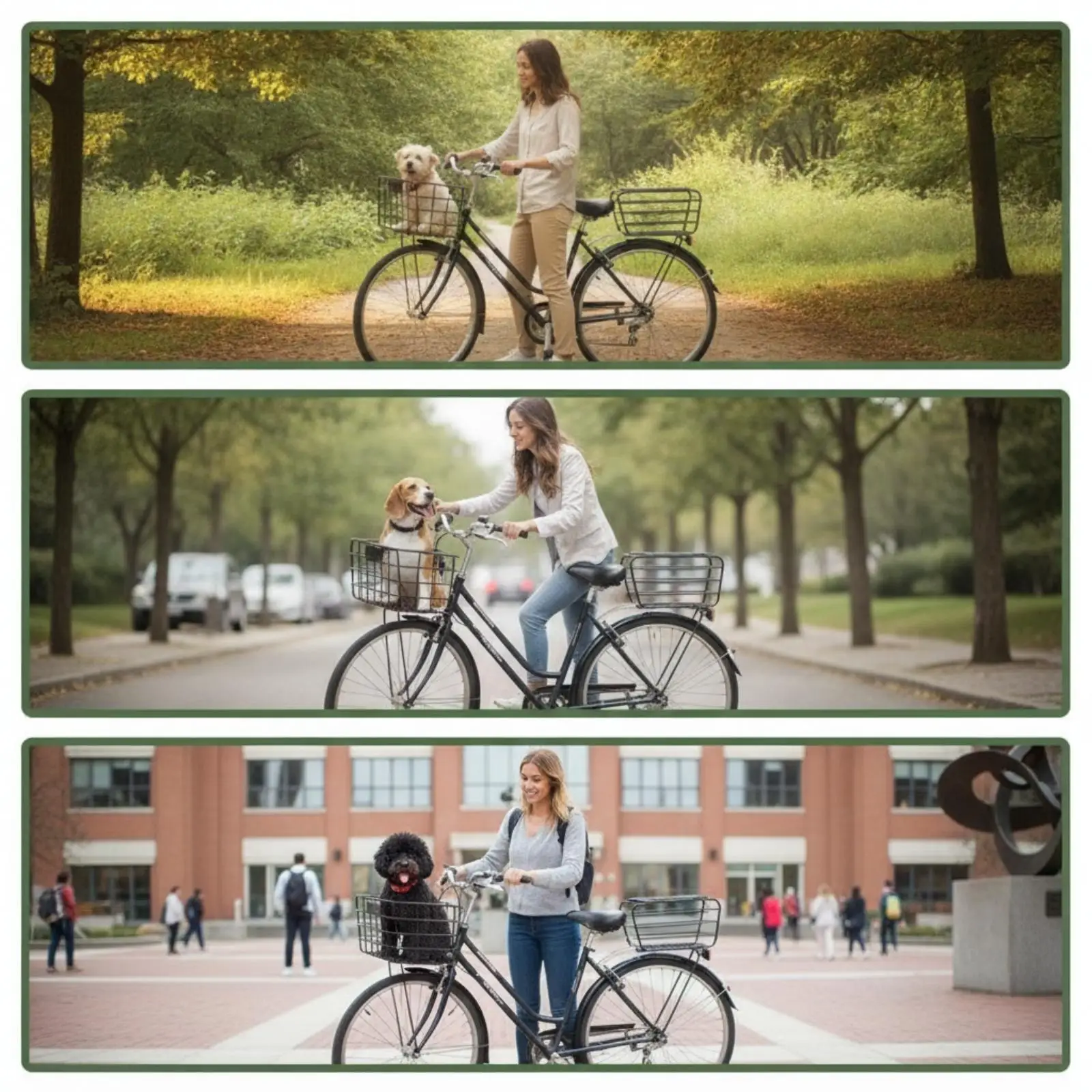 Rear Rack Bike Cargo Basket Rigid Pet Carrier Dog Bike Basket Secure Strap and Tools Ventilated Frame for Puppies