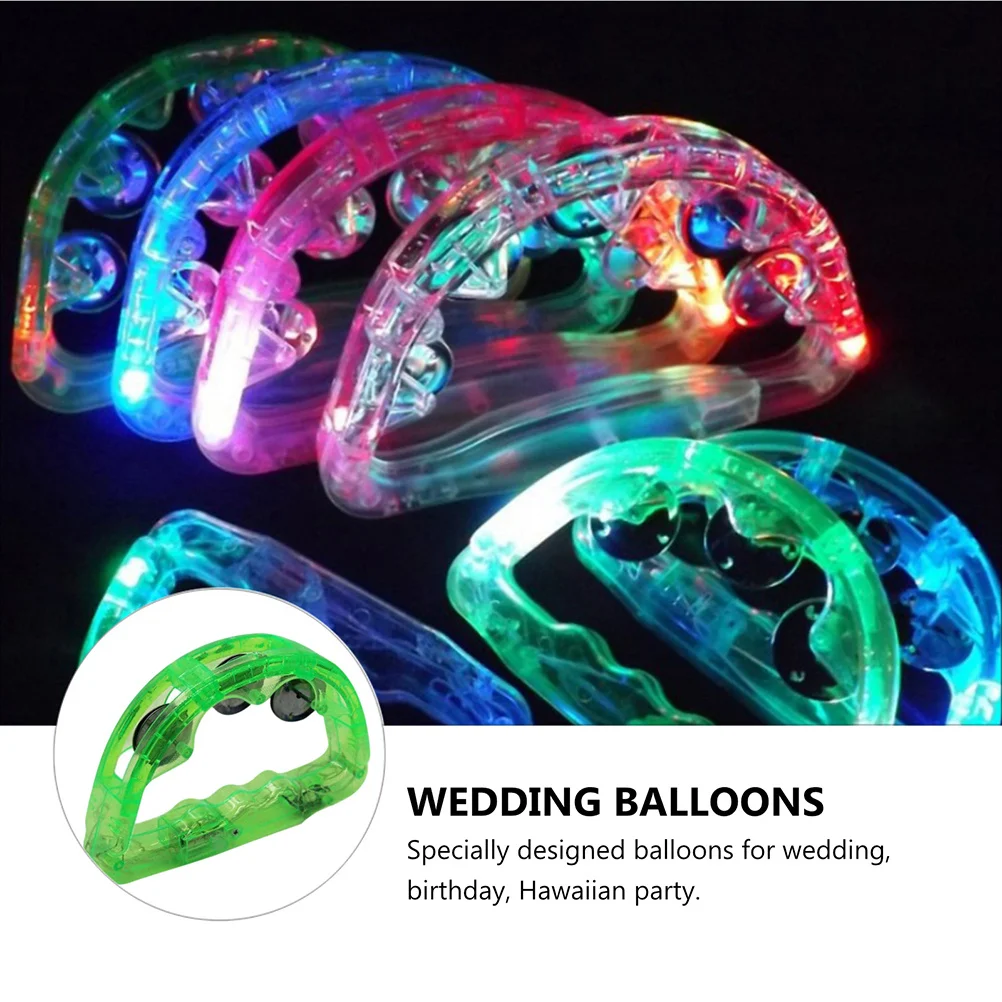 4 szt. Świecące dzwoneczki ręczne, lekkie i wytrzymałe, migające dzwonki LED na urodziny, festiwal, karnawał