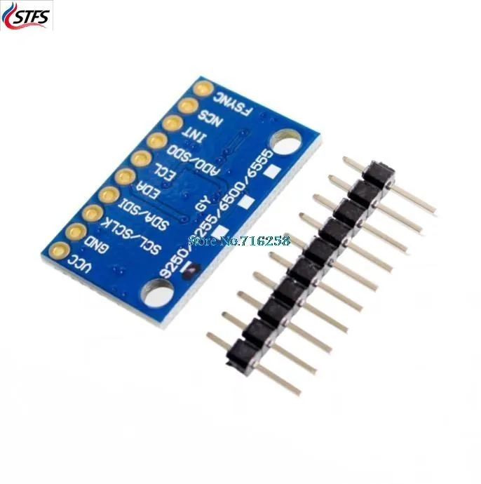 1Set SPI IIC/I2C GY-9250 MPU 9250 MPU-9250 9-Axis Attitude +Gyro+Accelerator+Magnetometer Sensor Board Module MPU9250 3-5V