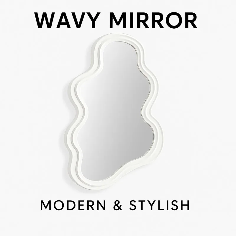 

Modern Cloud Shaped Makeup Mirror, Wall Mounted Or Desktop Use, Decorative Vanity Mirror For Bedroom, Bathroom, Dorm Living Room