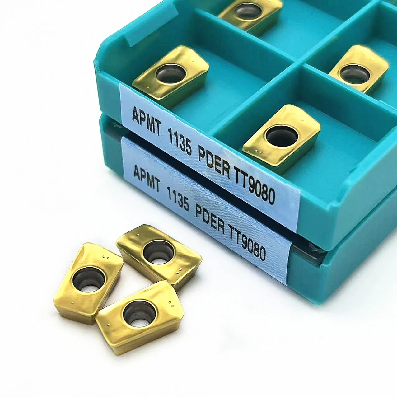 Herramienta de torneado de carburo Indexable APMT1135 PDER TT9080, herramientas de torno de metal CNC, 10 piezas, APMT 1135