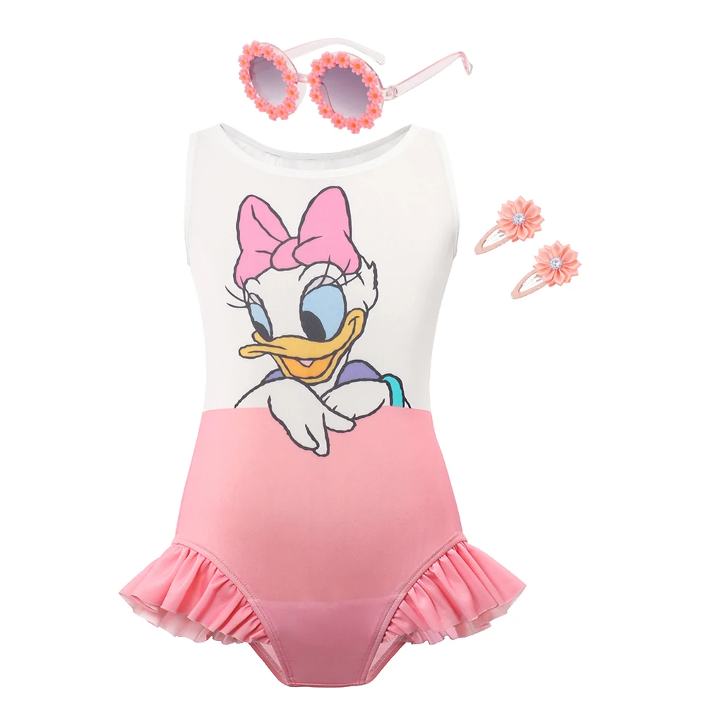 2024 Girl Swimsuit Children\'s Encanto Isabela Mirabel New Swimwear Belle Tianna Children Bikini Sets Donald Duck Bathing Suit