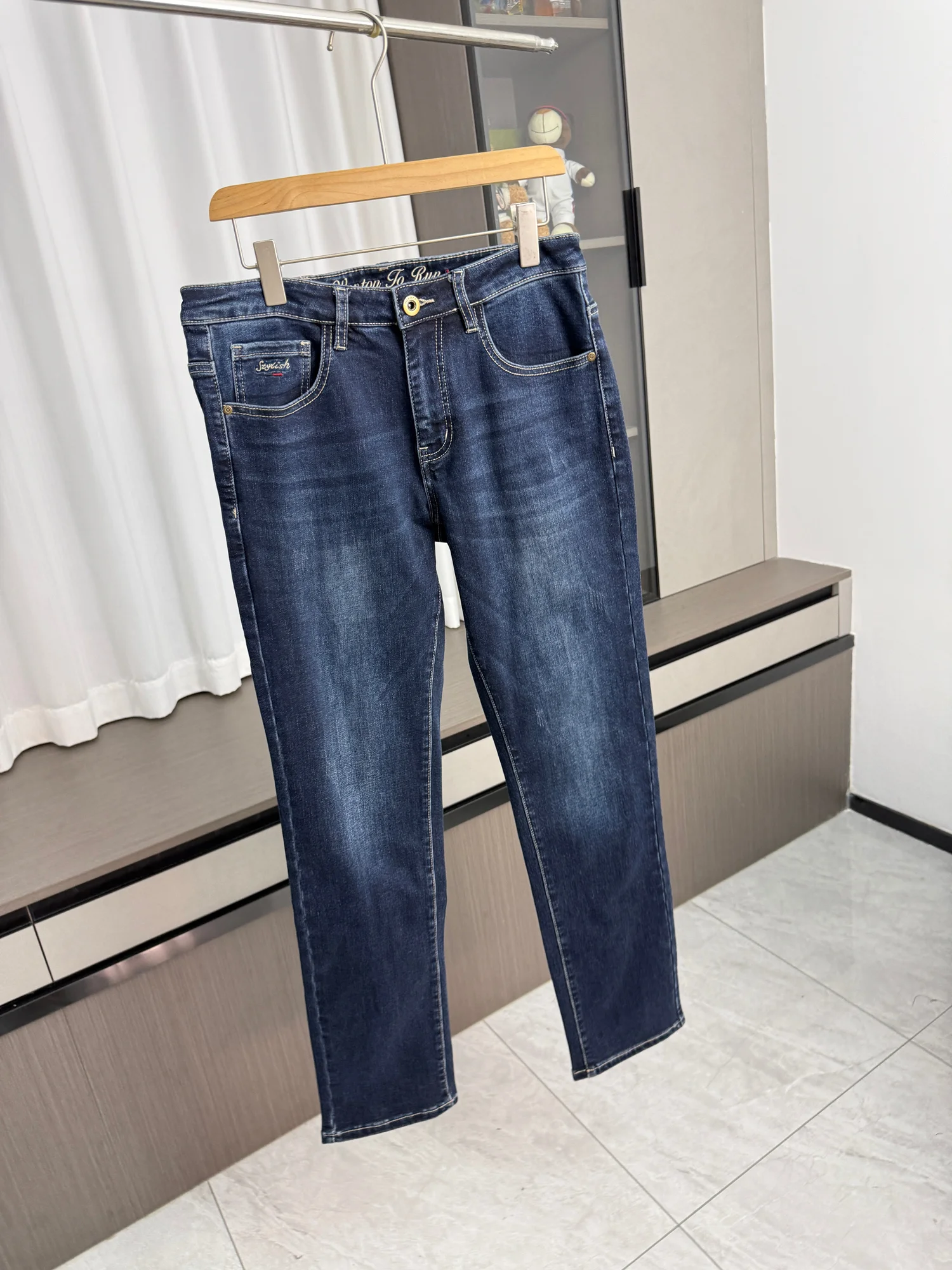 

Мужские джинсы Bla Tech с подогревом, повседневные, прямого кроя, стрейч, дышащие, с эффектом самонагревания, осенняя городская мода