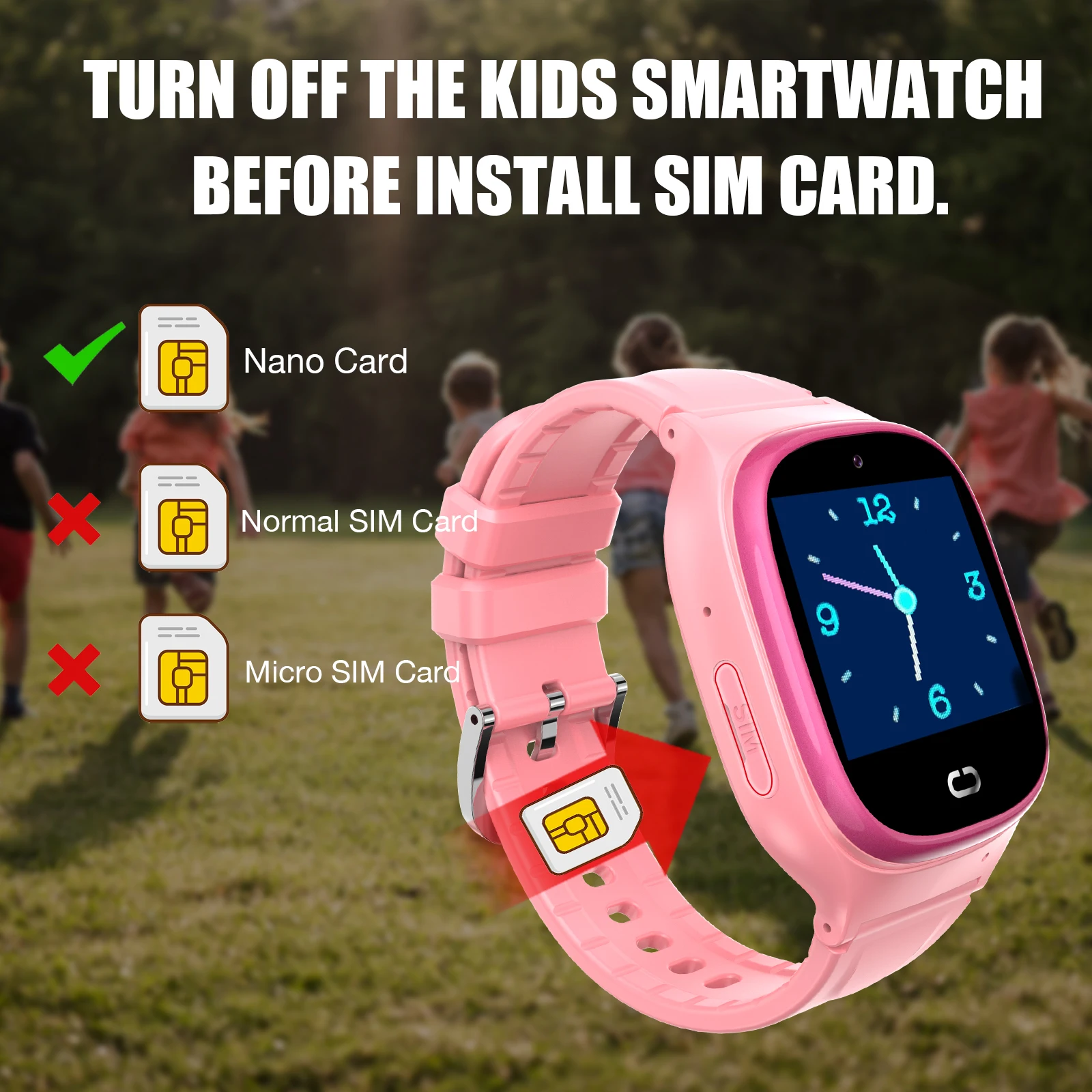 Kids Smart Watch with Two way Call Position School Mode SOS GPS Tracker Smartwatch Education Tools for Boys Girls