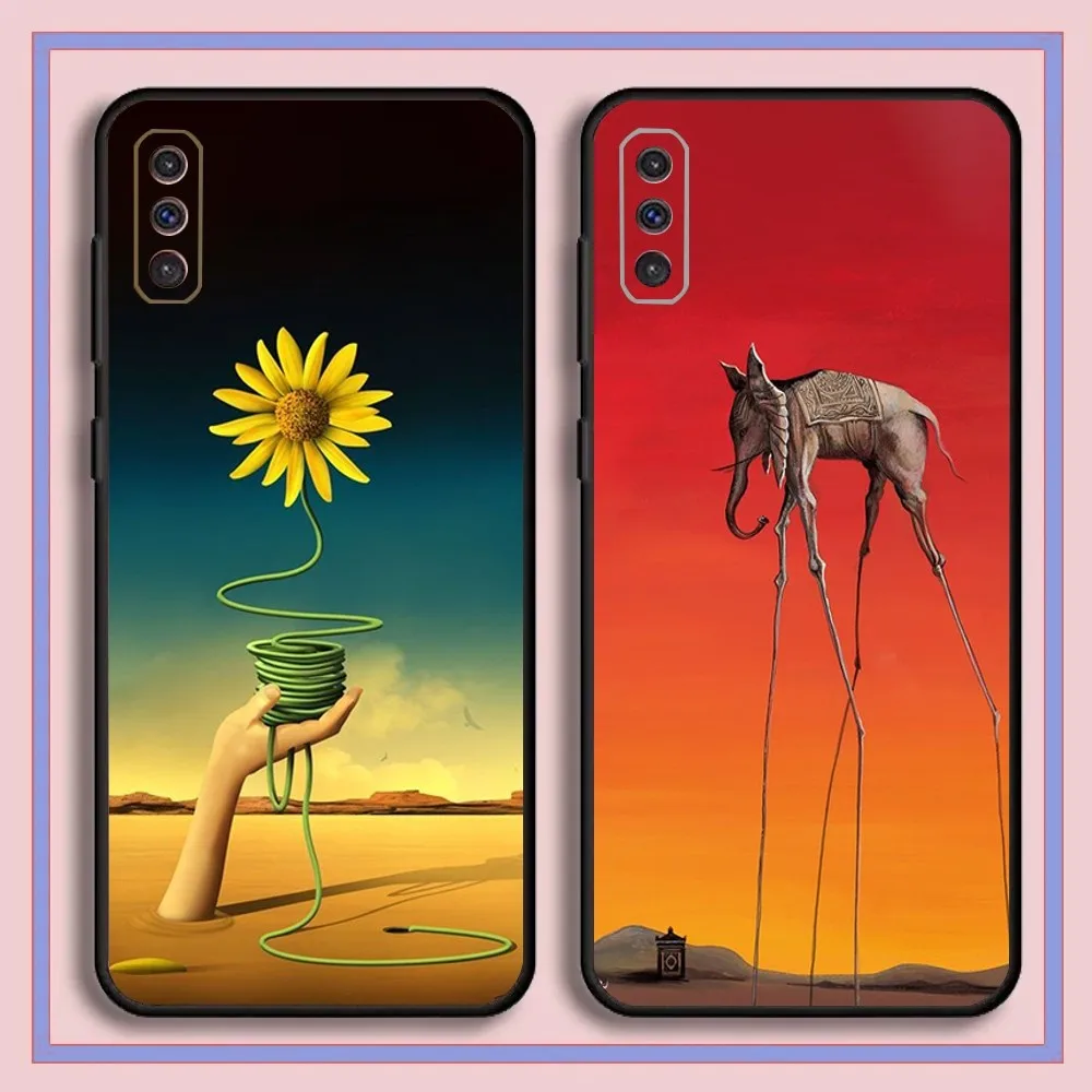 S-Salvador D-Dali Painting Surrealism Phone Case For Samsung Galaxy A13,A21s,A22,A31,A32,A52,A53,A71,A80,A91 Black Cover