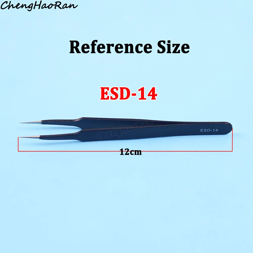 1 Piece Anti-static ESD Tweezers Electronics Repair Tools for Repair Electronic Component capacitors resistors IC chip DIY Tools