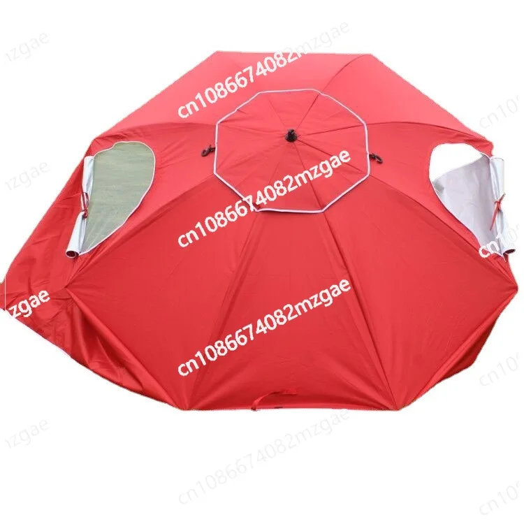 2.4 Meters with Window Breathable Windproof Outdoor Portable Beach Fishing Dual-purpose Tent Umbrella Beach Umbrella 4