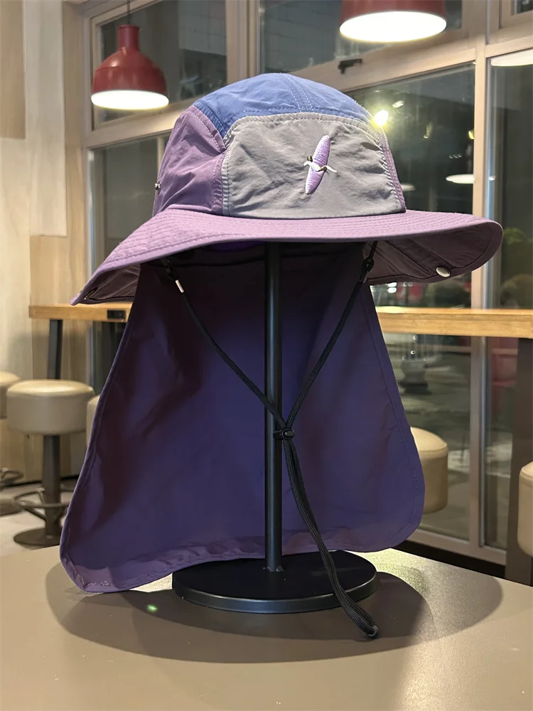 

Summer outdoor shawl bucket hat men and women big eaves mountain camping sun protection visor western cowboy basin hat