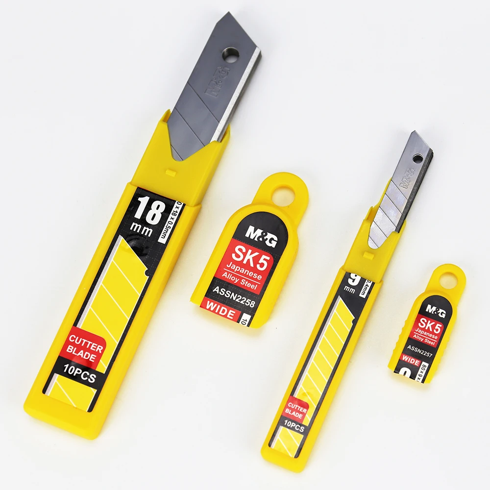 2pcs M & G Cutter Blades 18mm 100 * 18 * 0.5 mm With 8 Points 20 Pcs Blades / Box