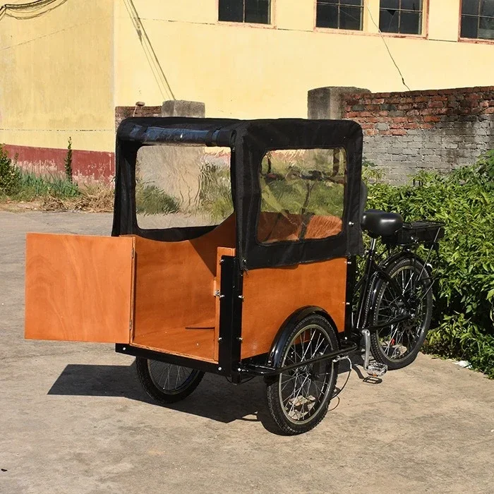 Side door pet bicycle, retro freight reverse riding tricycle can be equipped with electric power
