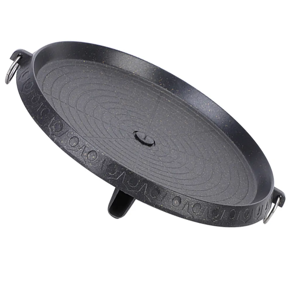 Non-Stick Barbecue Plate Lightweight Compact Bbq Cookware Roasting Tray Outdoor Grilling Pan Bakeware Barbecue Plate
