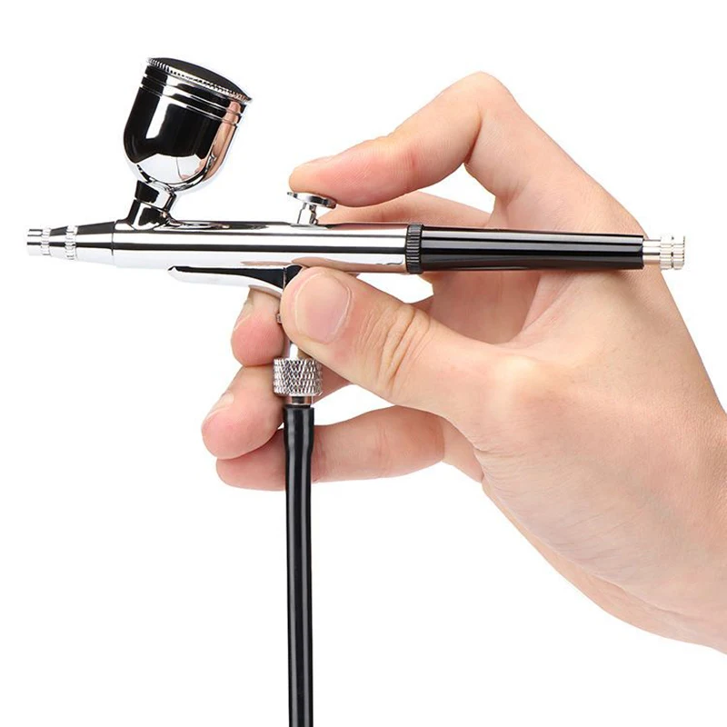 Airbrush Compressor Kit Air Pump for Model Painting Nail Art Furniture Multi-Function Model Spray Gun Set with 0.3mm Nozzle