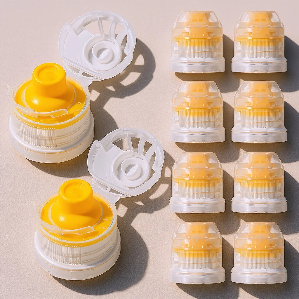 

10pcs Outdoor Sports Water Bottles Replacement Caps Reusable Flip Top Lids for Soda Drinks Push Pull Cover Durable