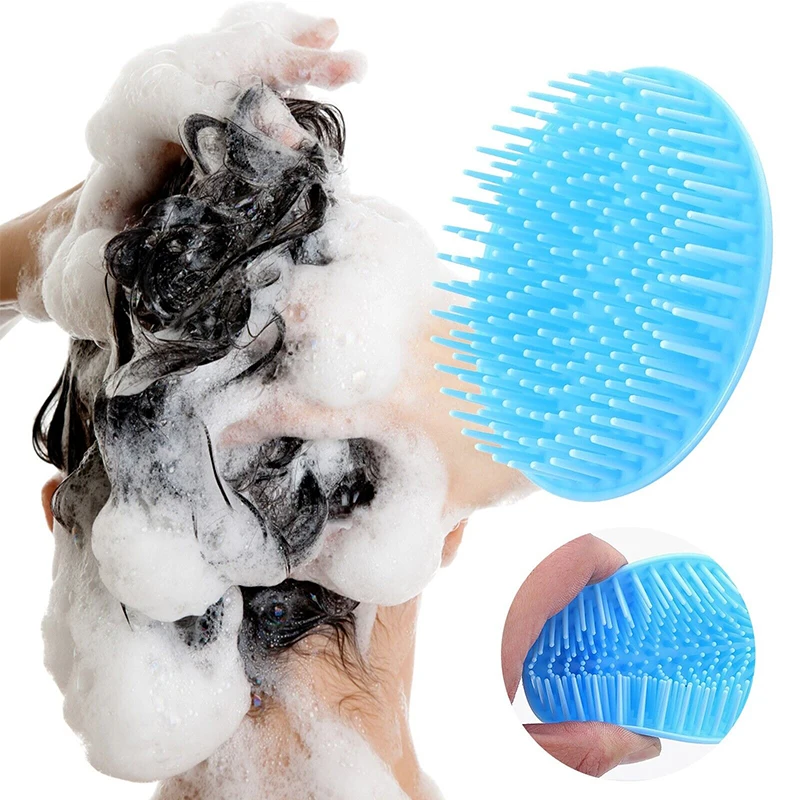 Portable Silicone Hair Scalp Massager Brush Massaging Shampoo Brush Shower Cleaner Bath Head Massage Hair Washing Comb