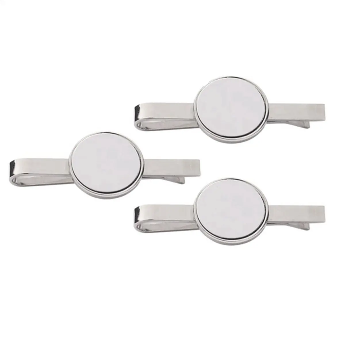 2025+ Sublimation Tie Clip Blanks for Men Metal Tie Bars Heat Transfer DIY Tie Pins Pinch Clip for Wedding Birthday Business