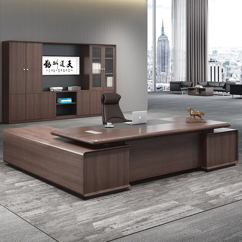 

Simple and modern new Chinese desk boss table, chair cabinet furniture