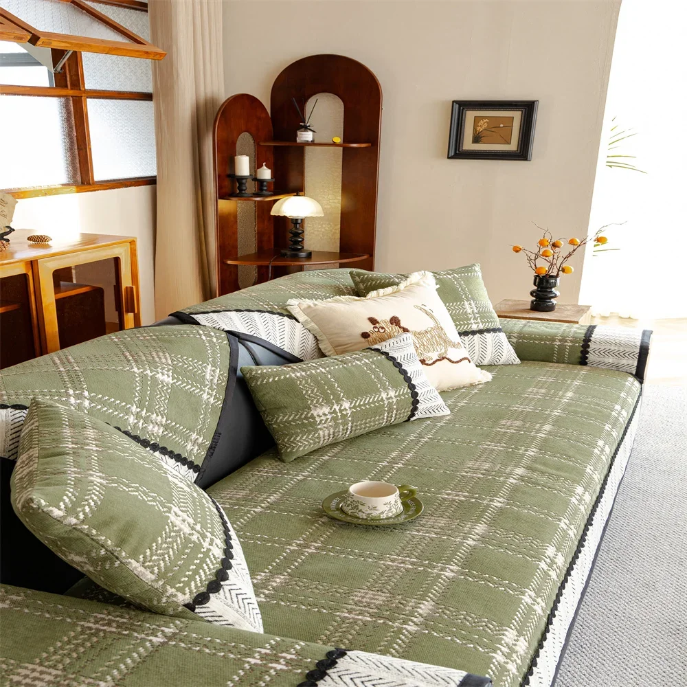 Sofa Cushion Four Seasons Universal Simple Modern Cover Cloth Non-Slip Cushion Light Luxury Sofa Cover Cover Towel