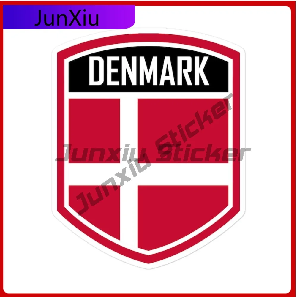 

Denmark Flag Emblem Fashionable Eye Catching Premium Stickers Vinyl for Laptops Cars and More Waterproof Decal Off