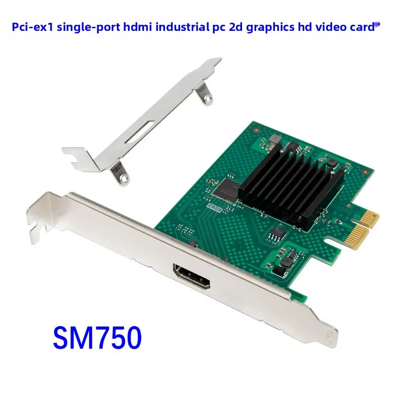 PCIe X1 SM750 Embedded Graphics Card Single Port HDMI 2D Multimedia Video Card For Industrial Image Application