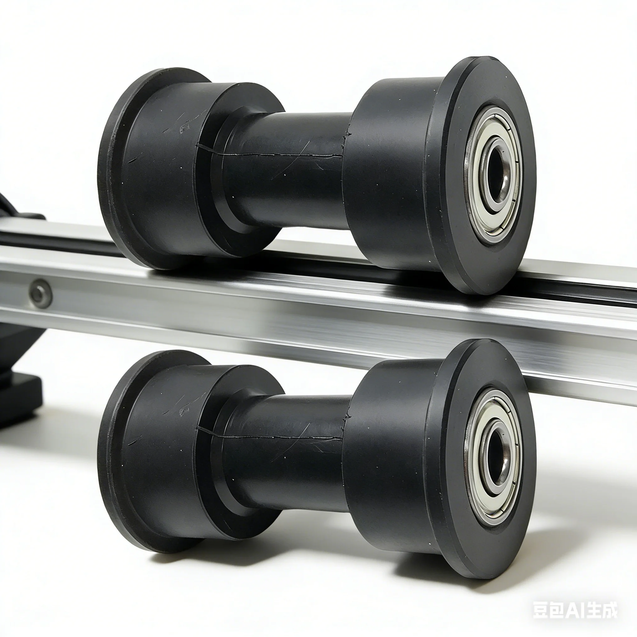 2pcs Rowing Machine Roller 60mm Wide Bearing Counterweight Seat Cushion Pulley For Abdominal Machine Rectangular Tube Parts