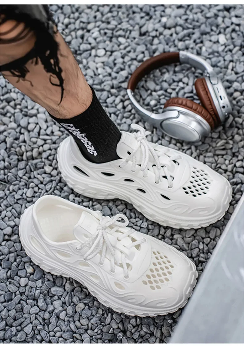 2025 neue Sommer Mode Liebhaber Sandalen EVA Baotou männer Sandalen Outdoor Dicken Boden Loch Schuhe Luxus Strand Männer garten Schuhe – Detail 7