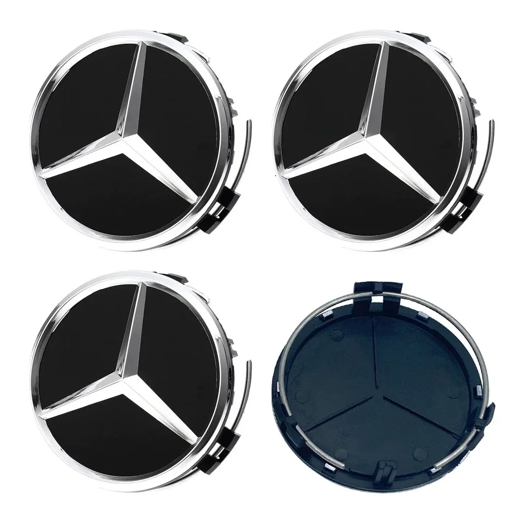 

4pcs 75mm Car Wheel Center Caps Rims Hub Caps For Mercedes Benz W204 205 A B C E S CLA CLK ML GLK GLA GLB GLC CLAS Accessories