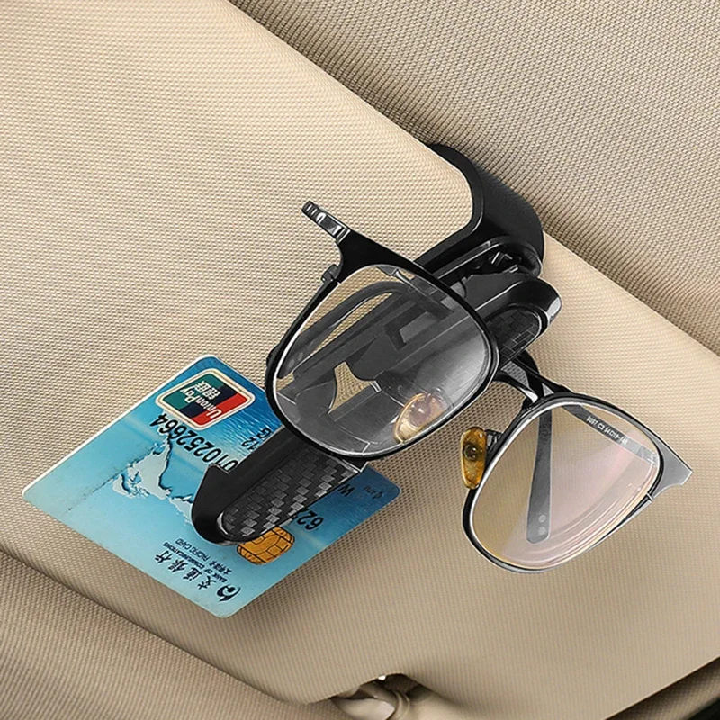 MUGEN Car Glasses Case Auto Sun Visor Glasses Holder Sunglasses Clip Card Ticket Holder Pen Case Clip Box Universal