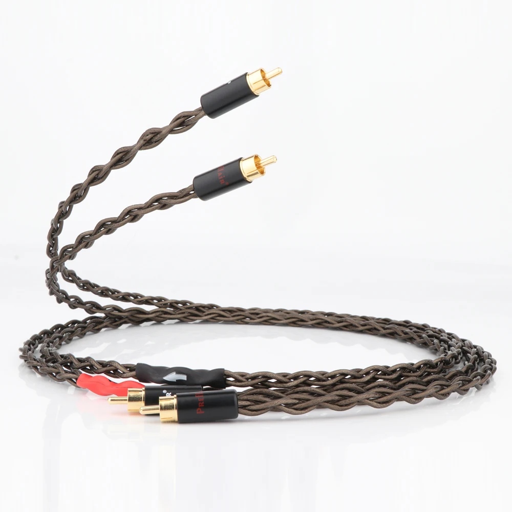 OCC versilbertes RCA-Audiokabel – HiFi-Musikband-Signalleitung, RCA auf RCA-Stecker, Verbindung für Verstärker, CD-Player, DAC – Detail 3