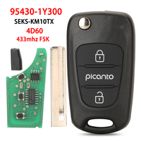jingyuqin 95430-1Y300 433mhz FSK ID60 Chip Remote Car Key For Kia Picanto 2011-2015 Flip Key Fob Control SEKS-KM10TX