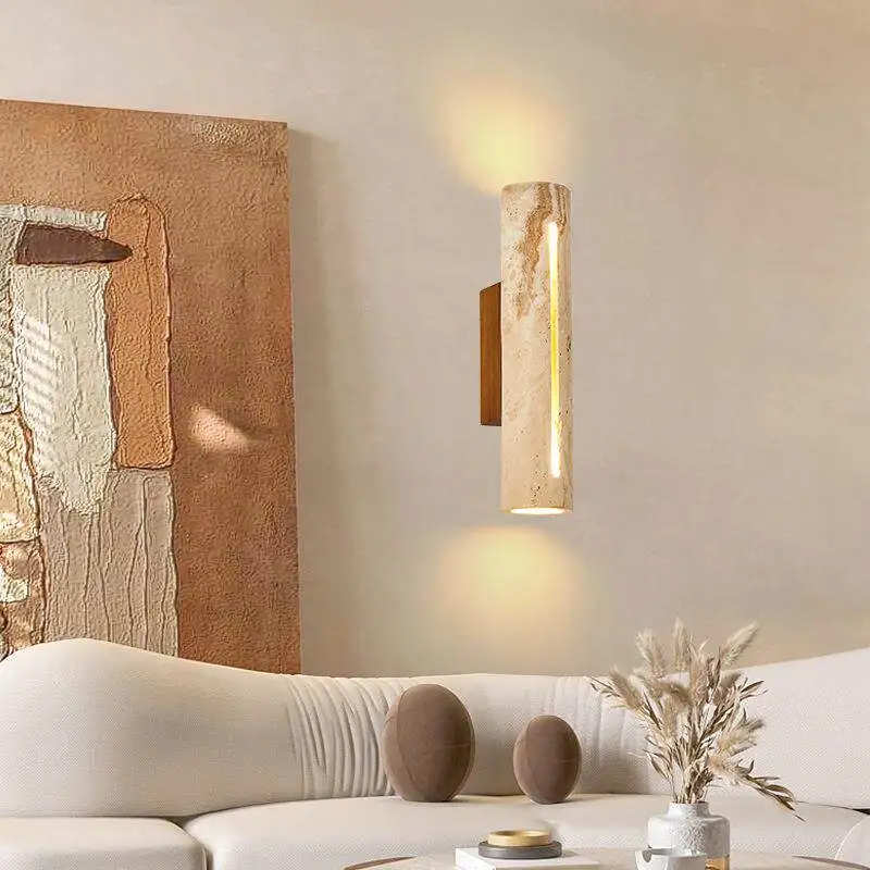 

Modern Nature Yellow Stone Wall Lamp Sconce Spotlight for Bedside Living Room Bedroom Aisle Corridor - Energy Efficient Lighting