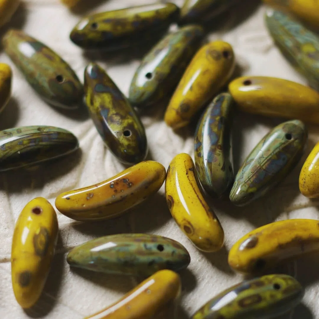 

15pcs 6*17mm handmade beadeds bracelet necklace earrings loose jewelry DIY semi-finished production