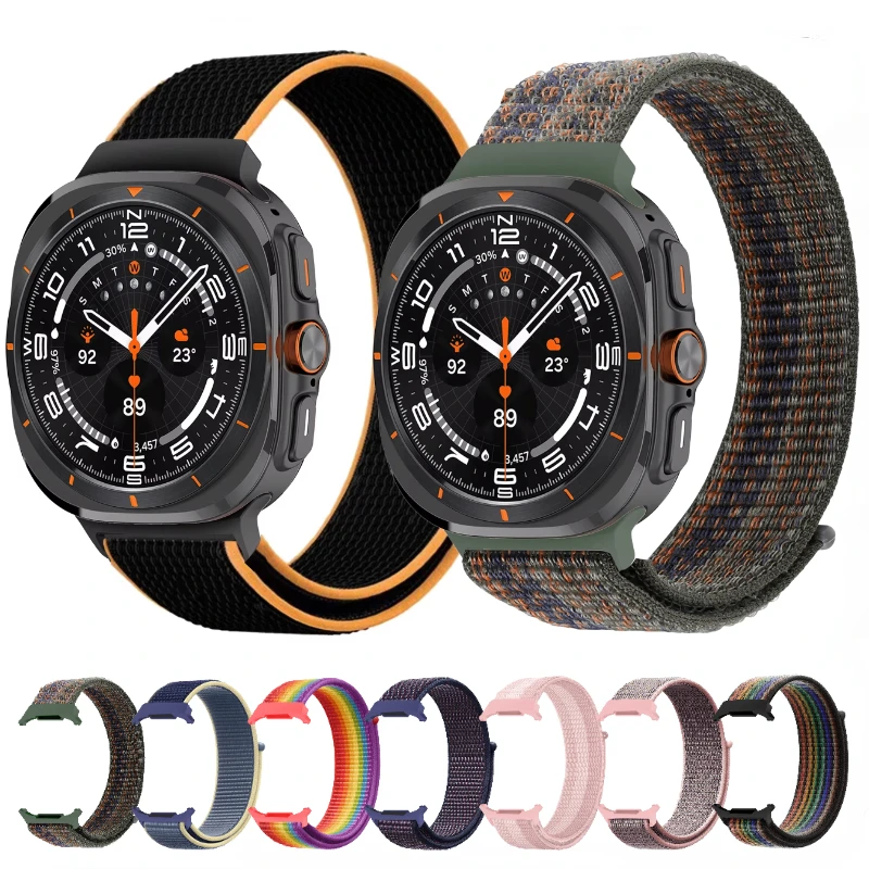 Nylon strap For Samsung Galaxy Watch Ultra 47mm Comfortable breathable replacement wristband For Galaxy Watch Ultra Loop Band