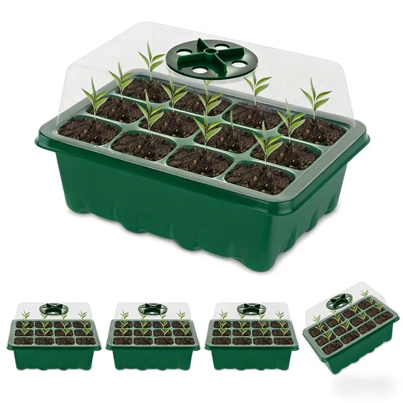 

Balcony Outdoor Vegetable Growing Magic Tool5One Pack12Perforated Breathable Felt Seedling Box with Lid Gardening Planting Tool