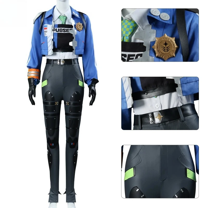 

Zenless Zone Zero Zhu Yuan Cosplay Costume, Captain of Order Department Criminal Investigation Team Game Themed Outfit