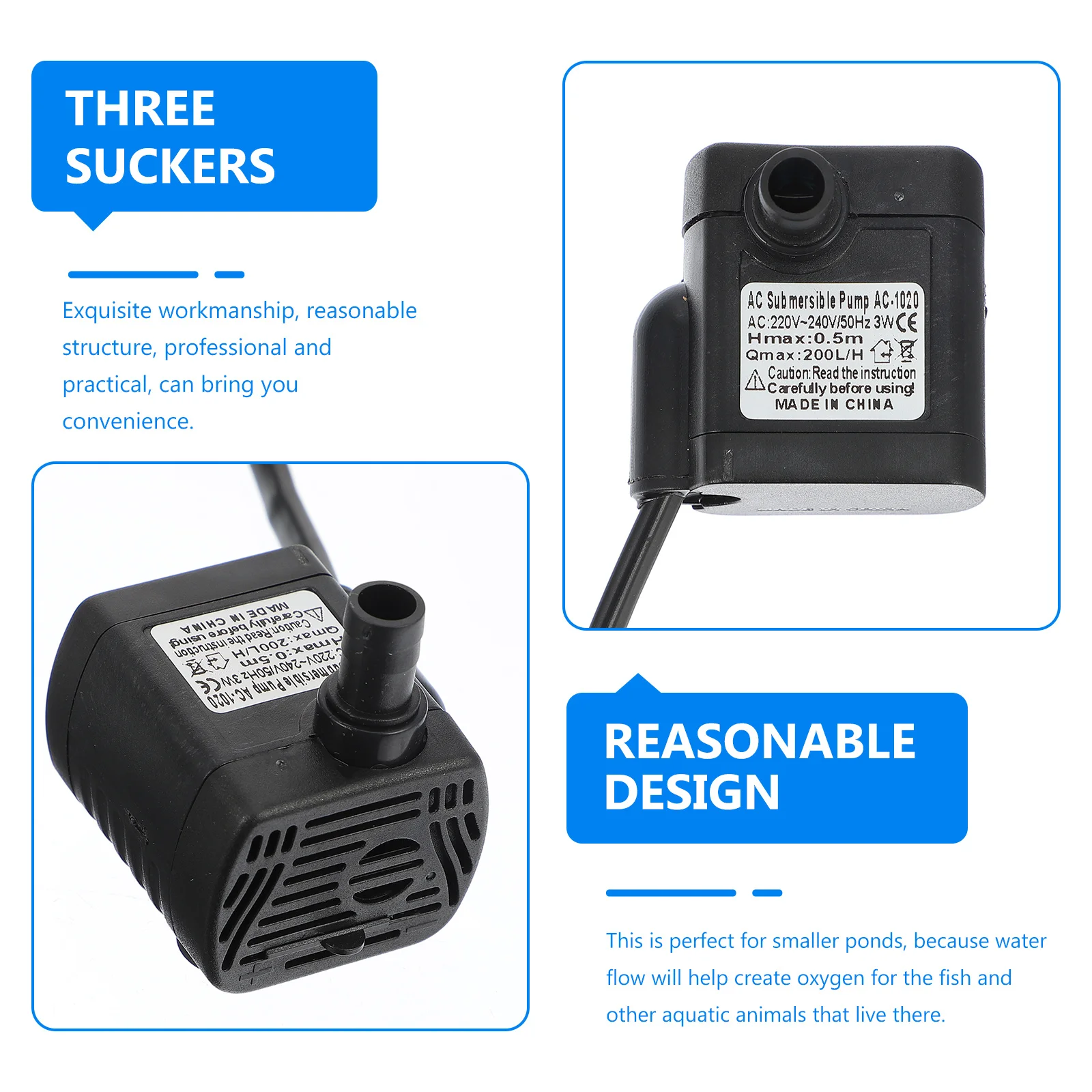 

Submersible Water For Aquarium Fish Tank Silent Pond Circulation Pump With Eu Plug Garden Waterfall Pump Fecal Suction Tool