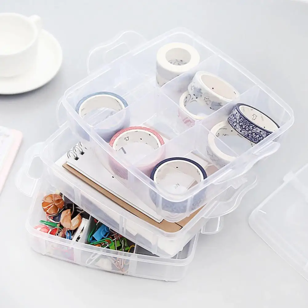 Storage Case  Convenient 30 Grids Small Toy Sundries Box Desktop Organizer  Transparent Sundries Box