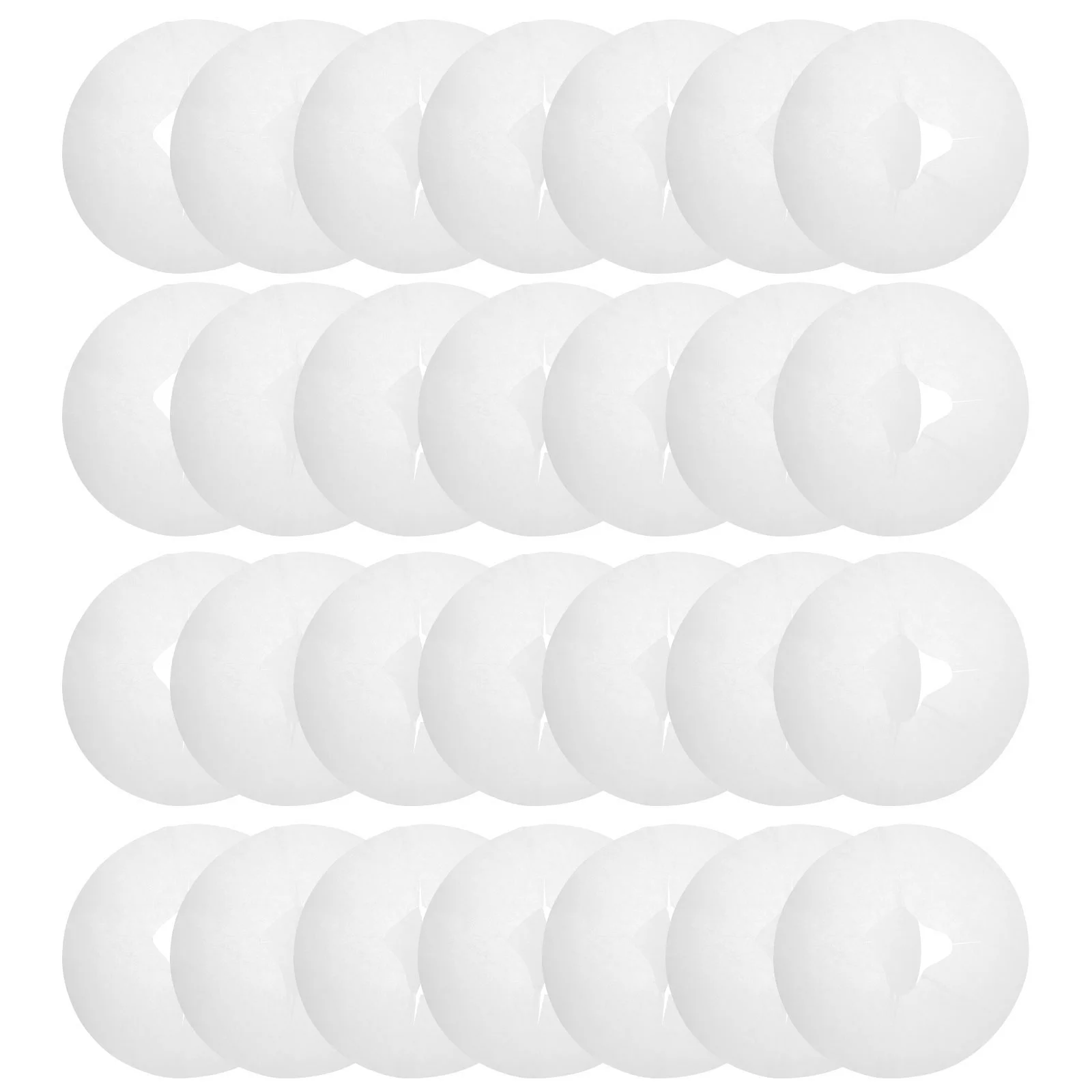 100 Pcs Pillow Case Body Cover Face Massaging Pad Cushion Massage Mat White Hole Towel