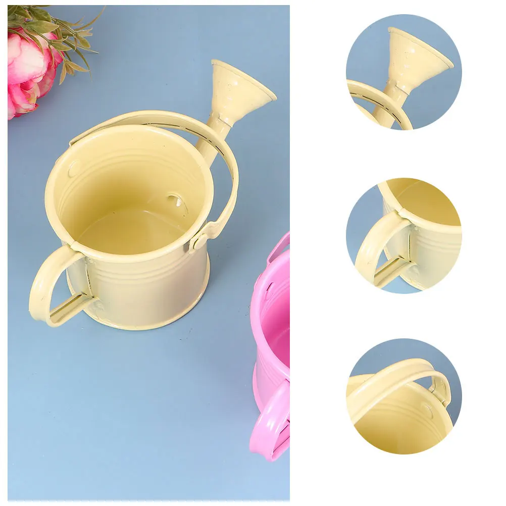 

2pcs Children Watering Pot Small Size Iron Durable Portable Garden Tools Plants Succulent Air Can