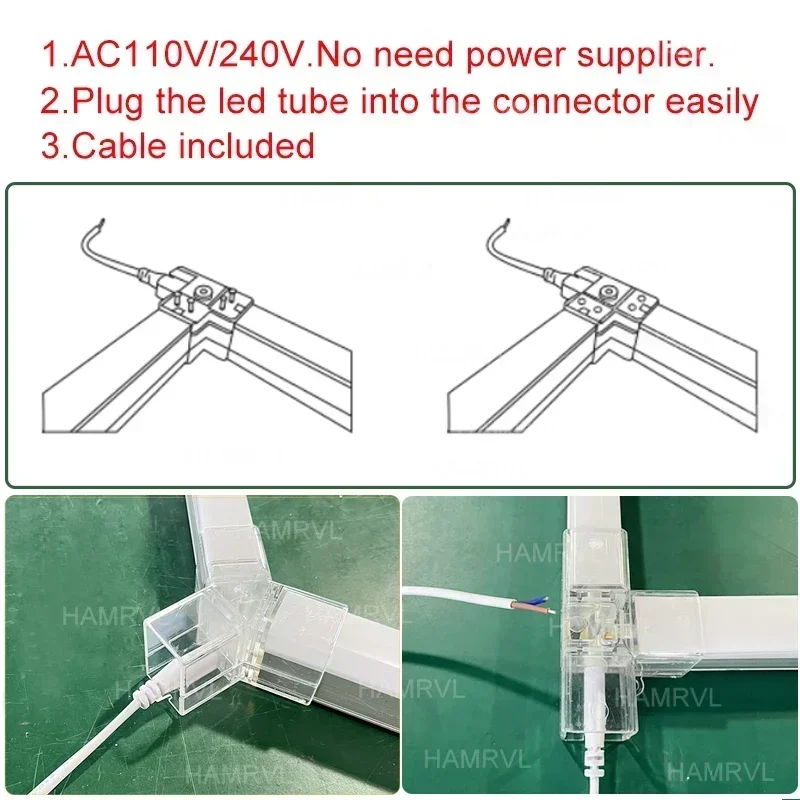 차고 조명 육각 조명 램프, 110V-240V LED 튜브 벌집 천장 조명, 자동차 차체 수리 LED 워크샵 맞춤형
