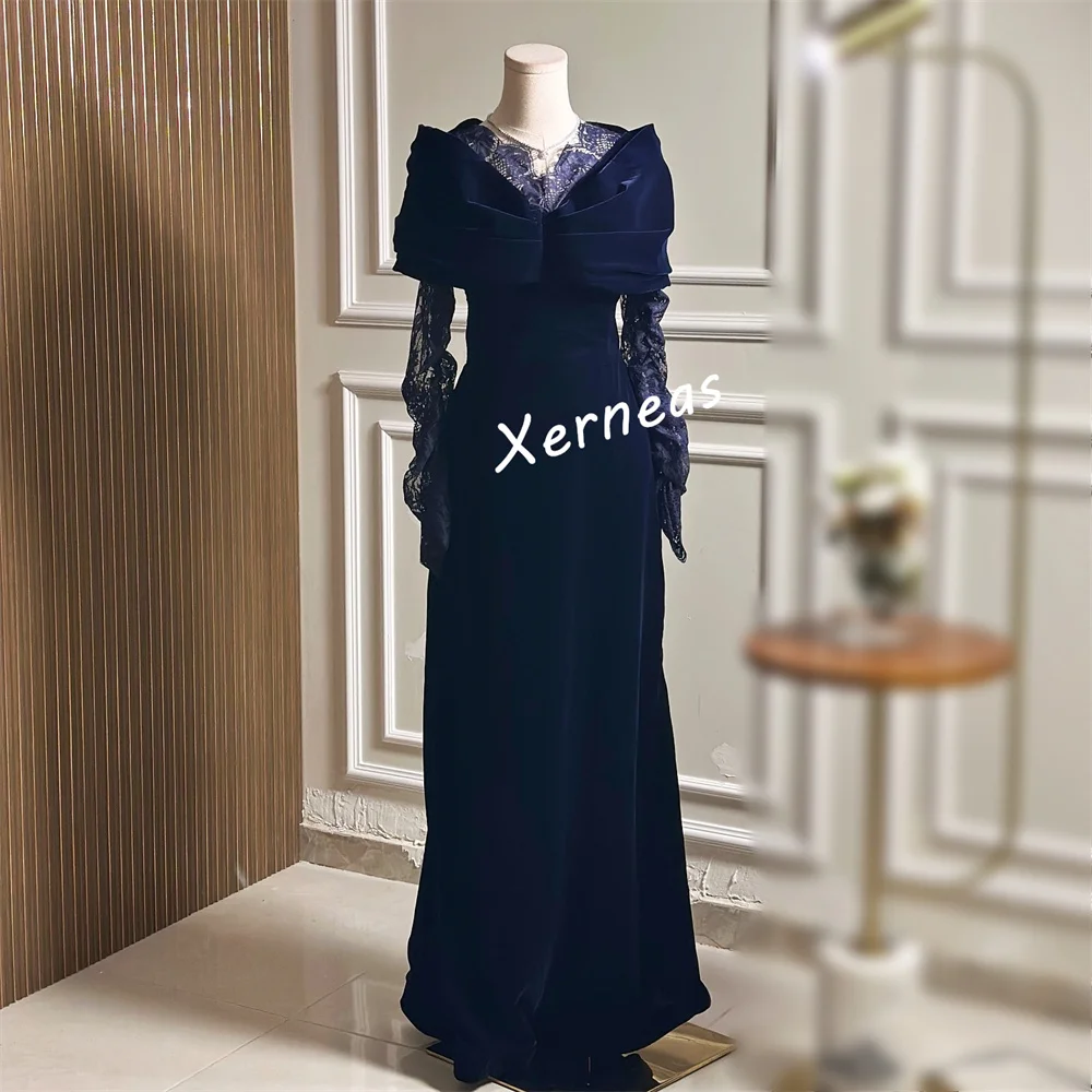 Customized Formal Evening Dress Pleat Lace Off-the-shoulder Long Dresses Bespoke Occasion Classic Elegant Party Wedding