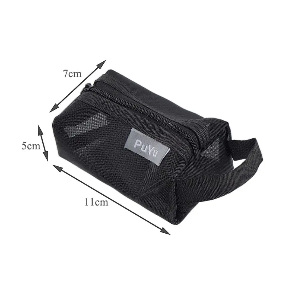 Multipurpose Breathable Square Mesh Storage Pouch Lightweight Large Capacity Mini Zipper Coin Purse Mini Wash Bag Key Bags