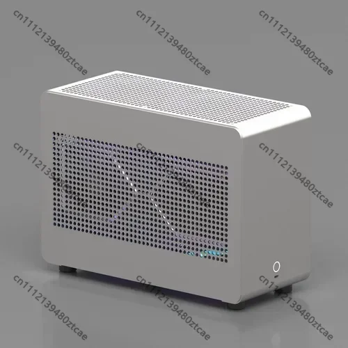 Alloy ITX Computer Case, Transparent Side Panel A4 Mini Chassis, SFX 240 Water Cooling Compatible, Desktop PC Hardware Housing