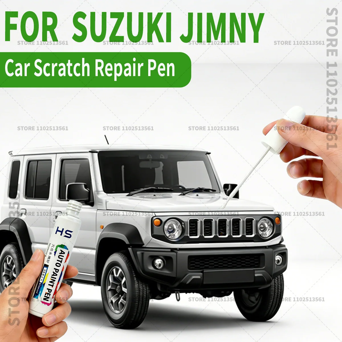 Car Paint Repair Pen Paint Scratch Repair Accessories For Suzuki Jimny Olive Green Fuji White Feather Blue Starry Night Yellow