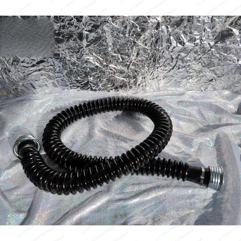 0.5M 1M PU Air Hose with Metal Connector for Gas Mask Respirator Face Mask Rubber Breathing Tube Replacement Accessory