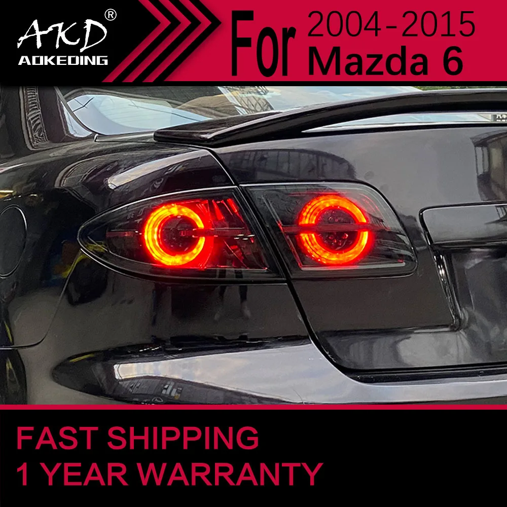 Car Lights for Mazda 6 LED Tail Light 2003-2015 Mazda6 Rear Stop Lamp Brake Signal DRL Reverse Automotive Accessories