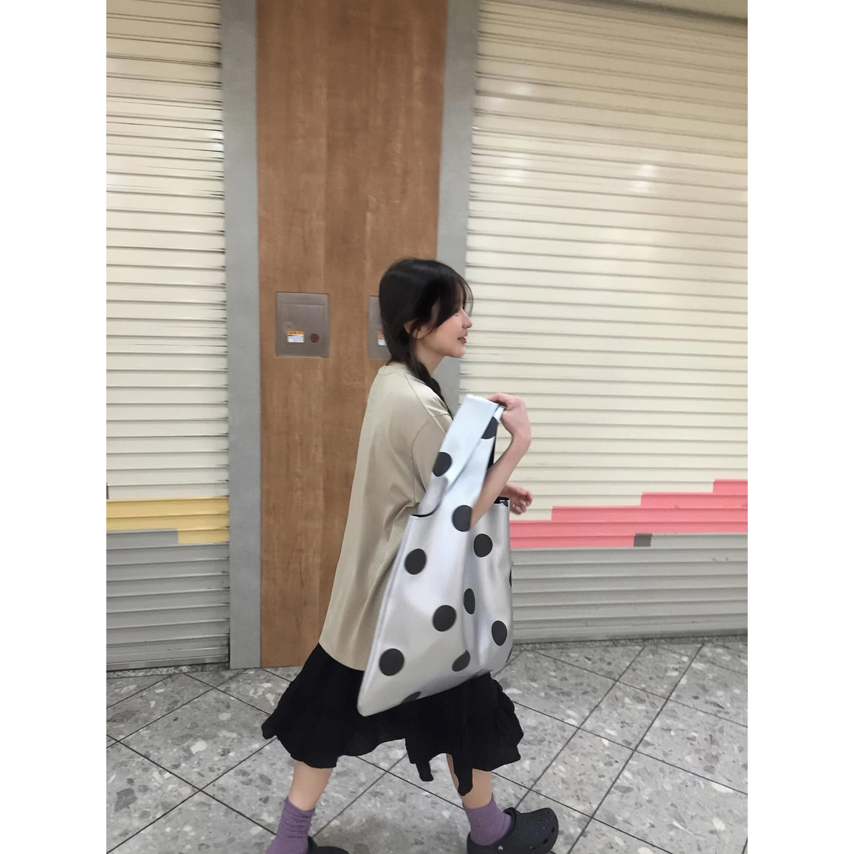 Sakura Dots Music Note Print ort Sve T-irt Summer Casual Loose Versatile Cotton round Ne Top Women's Faion