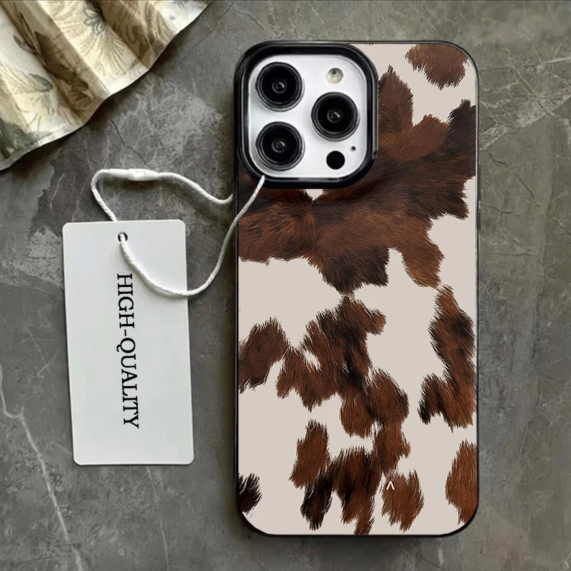 Lithuania New Design Brown Pattern Phone Case For IPhone 16 Pro 15 14 13 12 11 Promax XS XR 7 8 Plus SE20 High Quality INS Cover