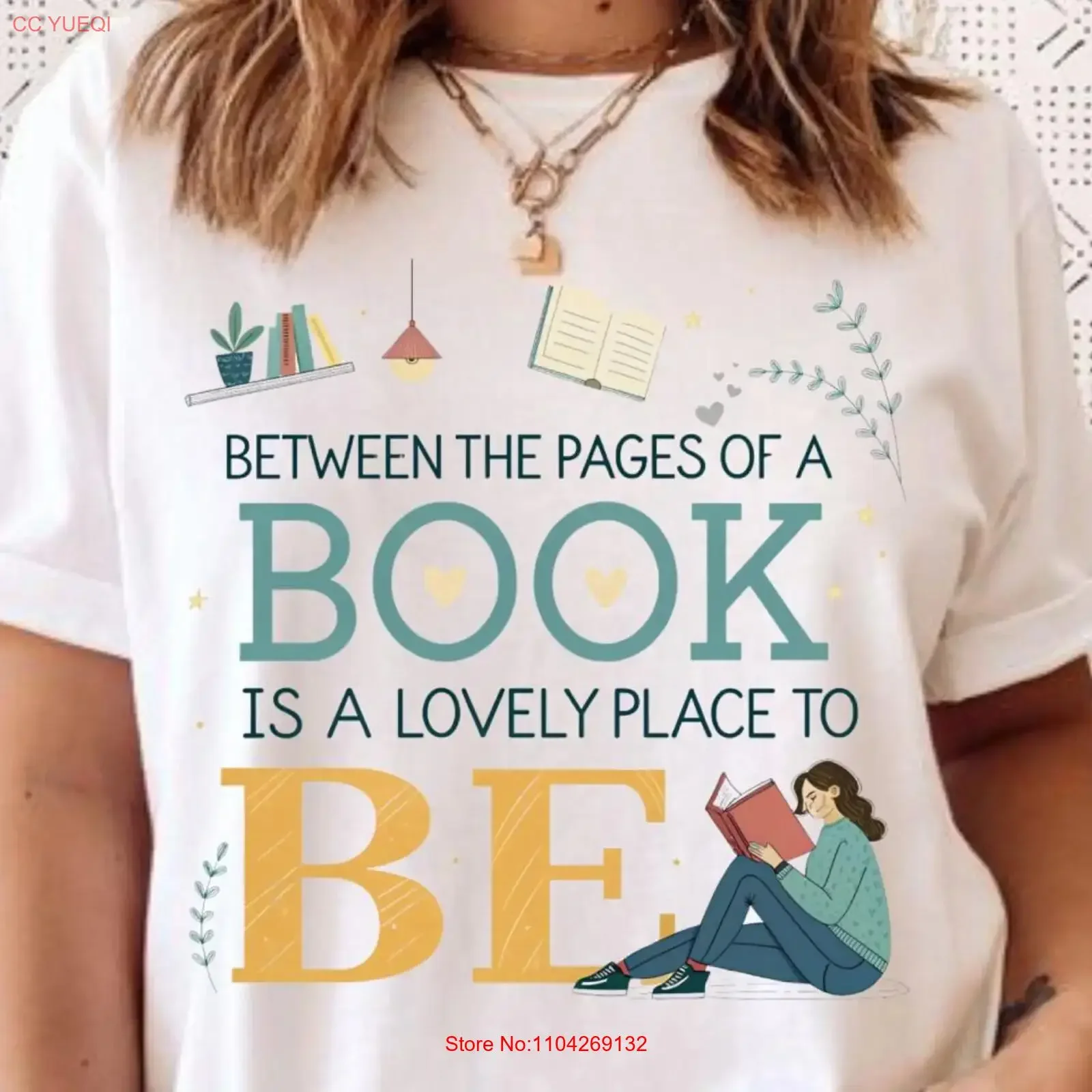 Between the Pages of a Book Is Lovely Place to Be T Shirt Lover Cute Literary for Readers Bibliophile vintage Washed Unisex